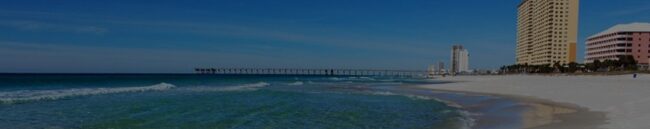 Panama City Beach Pier - Gulf Life Real Estate - gulf coast waves washing up onto beach in Panama City, Florida