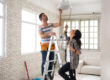 Couple making home renovations